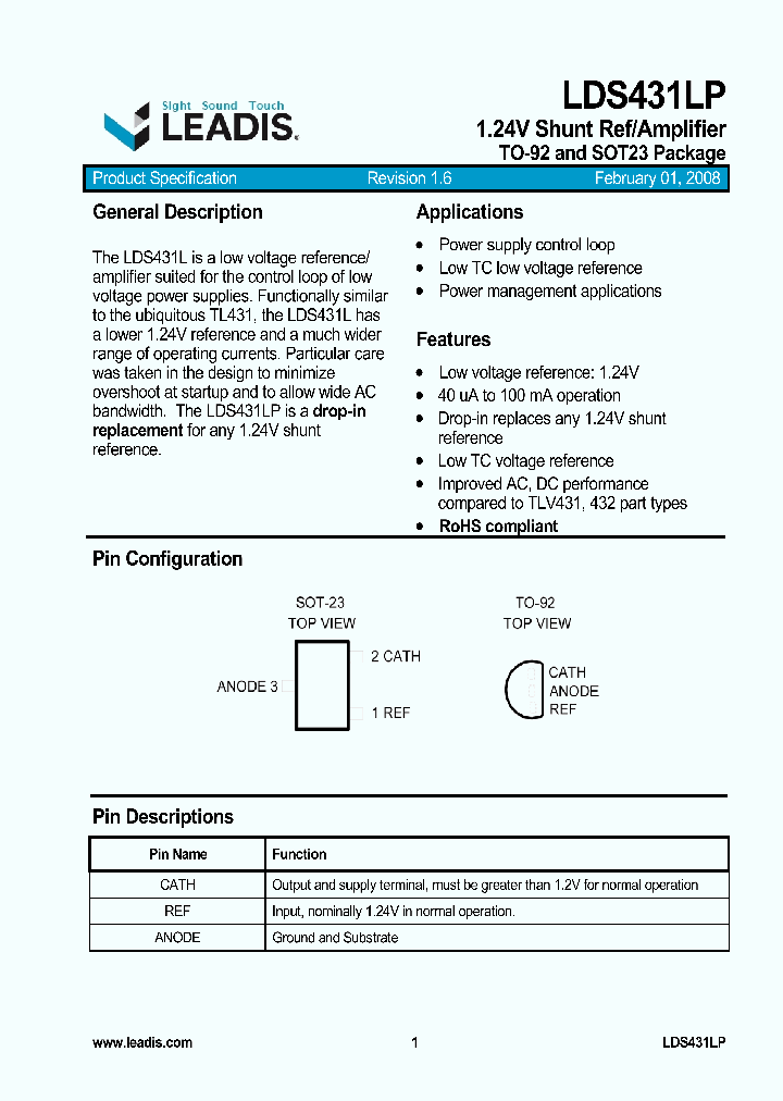 LDS431LBY-N3-12-TL_1455229.PDF Datasheet