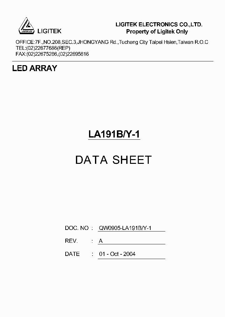 LA191B-Y-1_1764016.PDF Datasheet