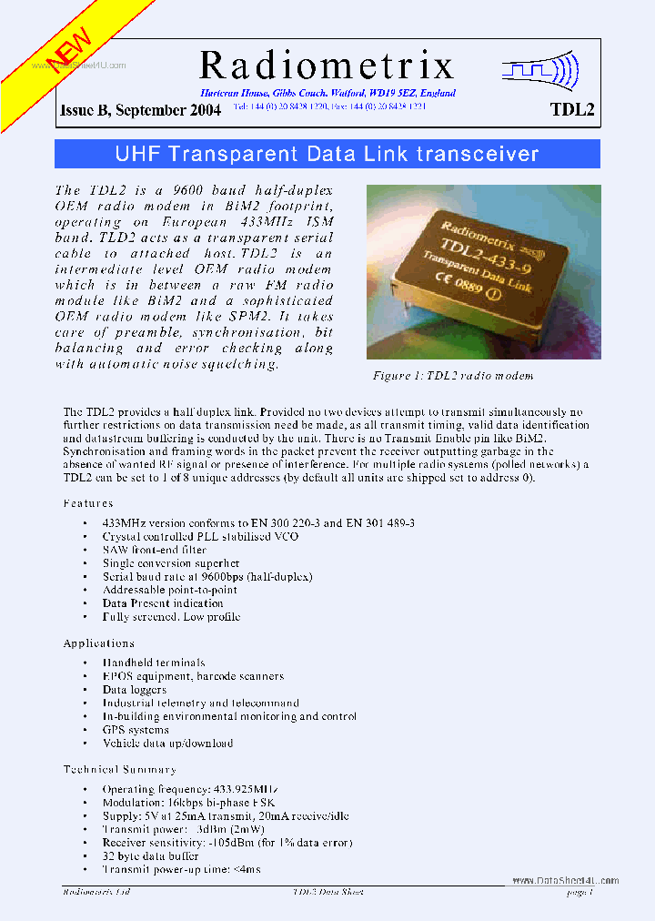 TDL2_1809461.PDF Datasheet