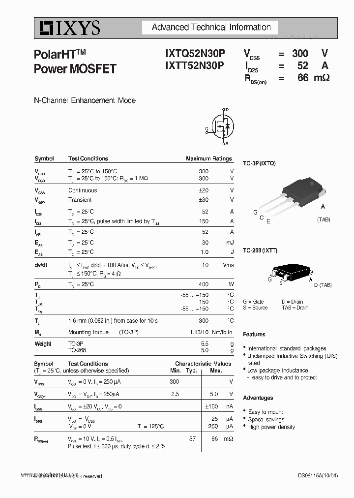 IXTQ52N30P_1856339.PDF Datasheet