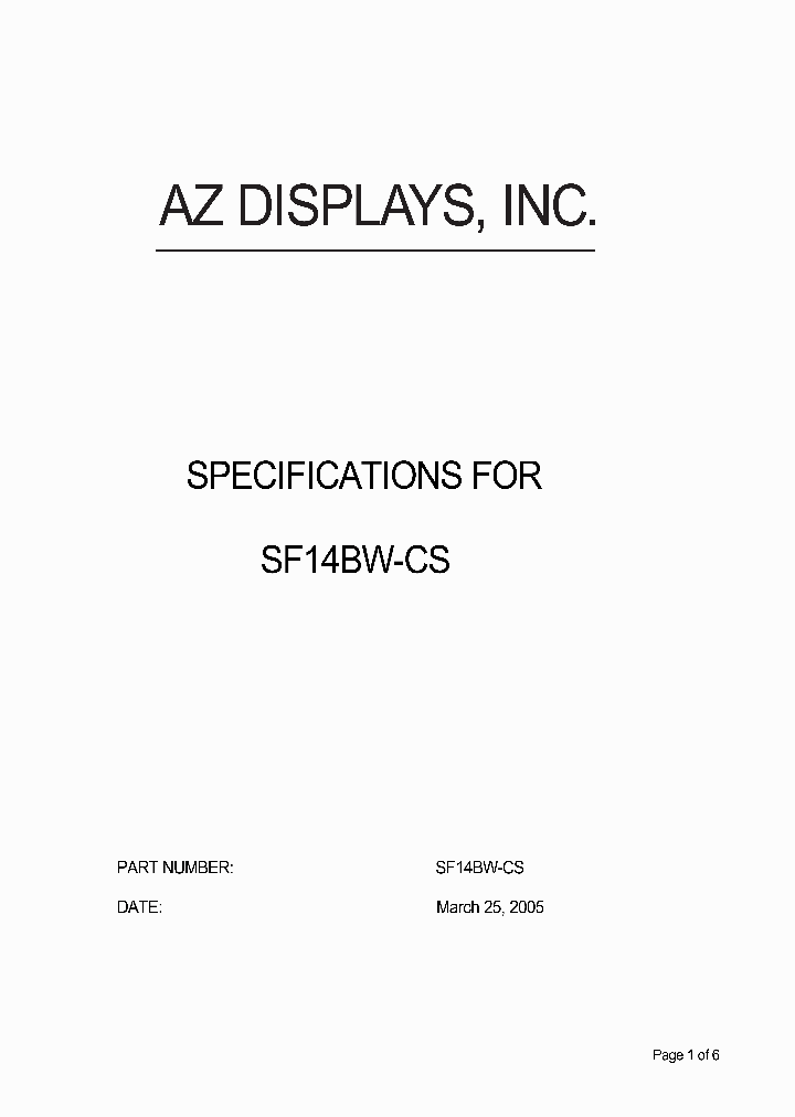 SF14BW-CS_1896616.PDF Datasheet