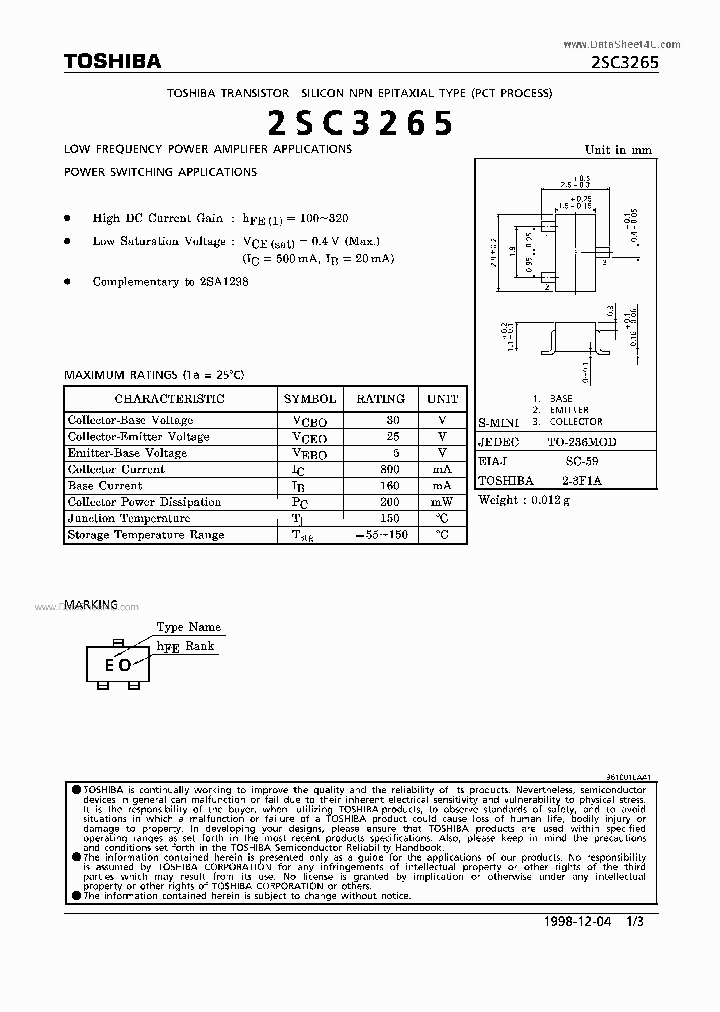 C3265_1886830.PDF Datasheet