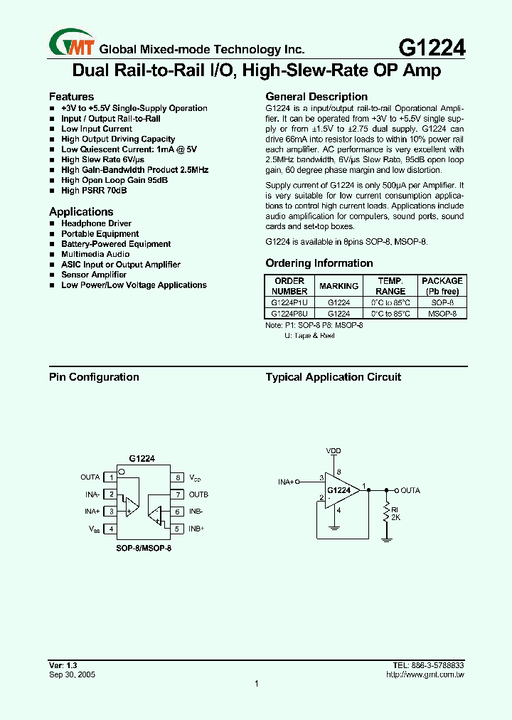 G1224_1817153.PDF Datasheet Download --- IC-ON-LINE