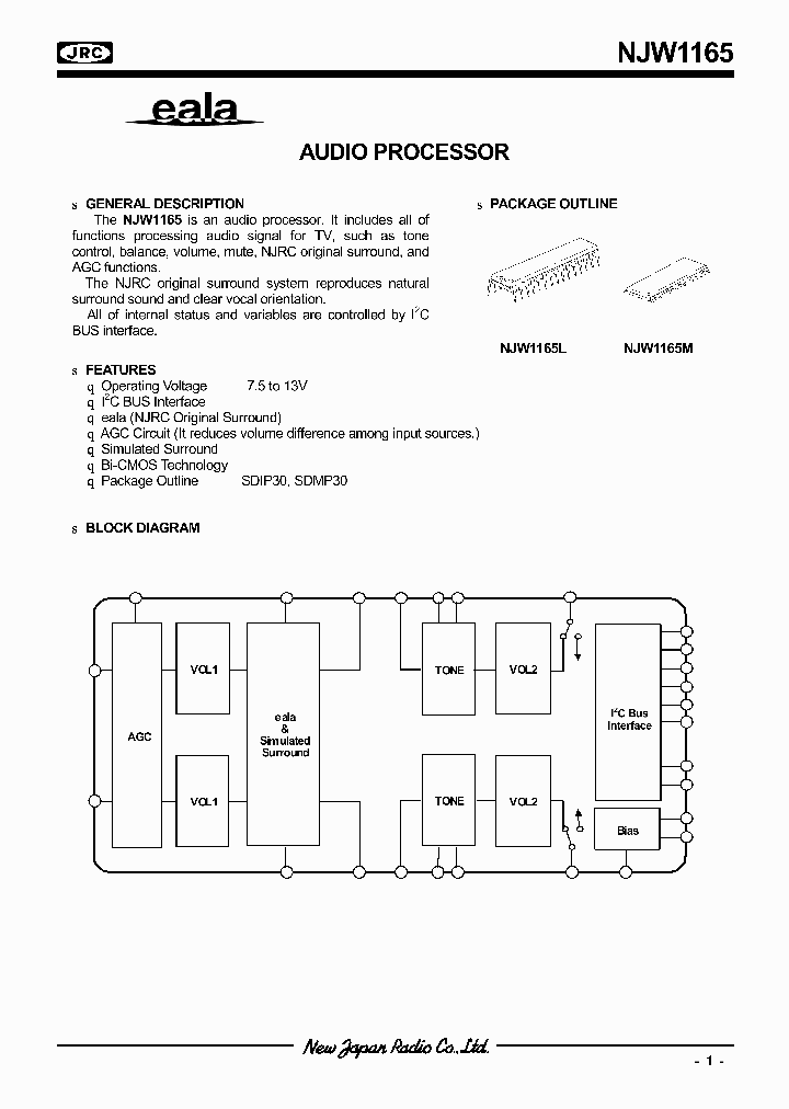 NJW1165M_1842227.PDF Datasheet