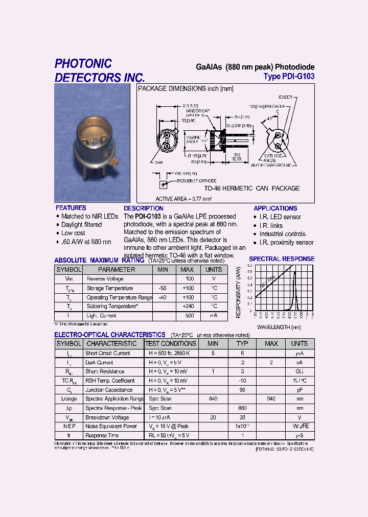 PDI-G103_2018526.PDF Datasheet Download --- IC-ON-LINE