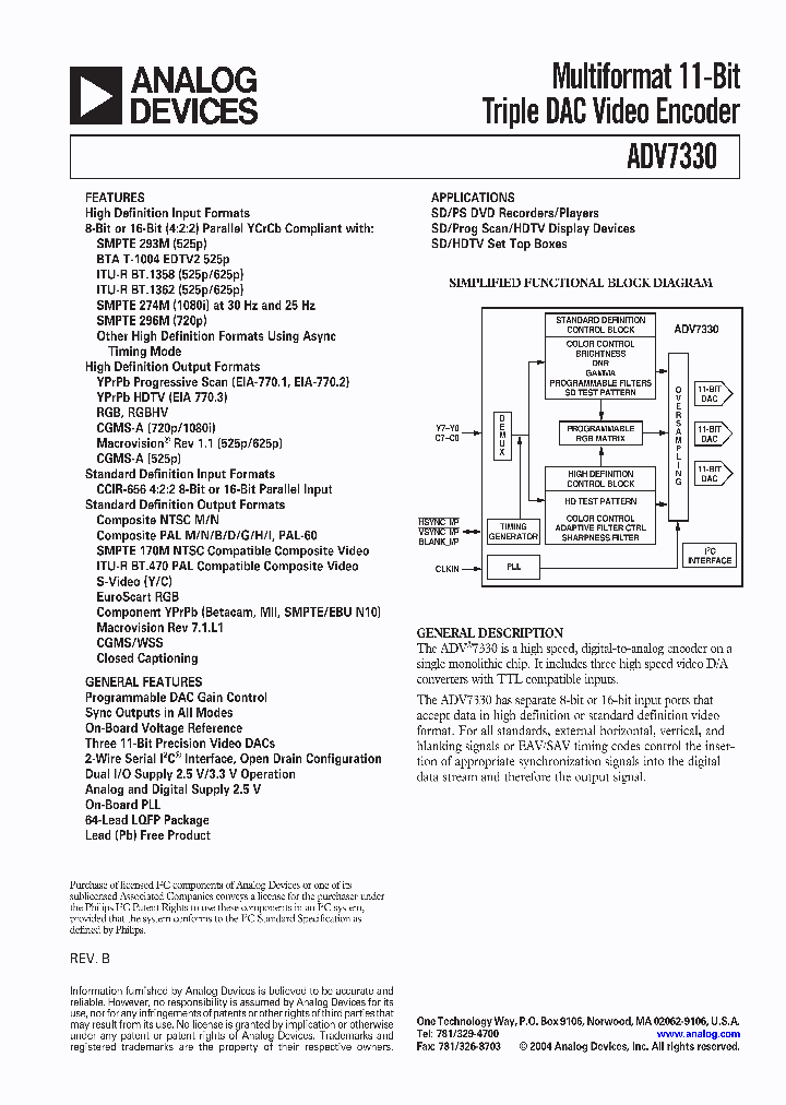 ADV7330_2021815.PDF Datasheet