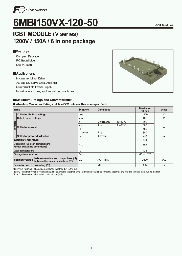6MBI150VX-120-50_2070498.PDF Datasheet
