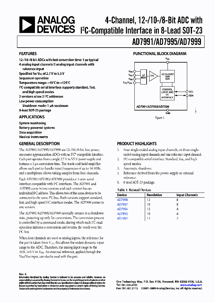 AD7999ARJZ-1RL_2359722.PDF Datasheet