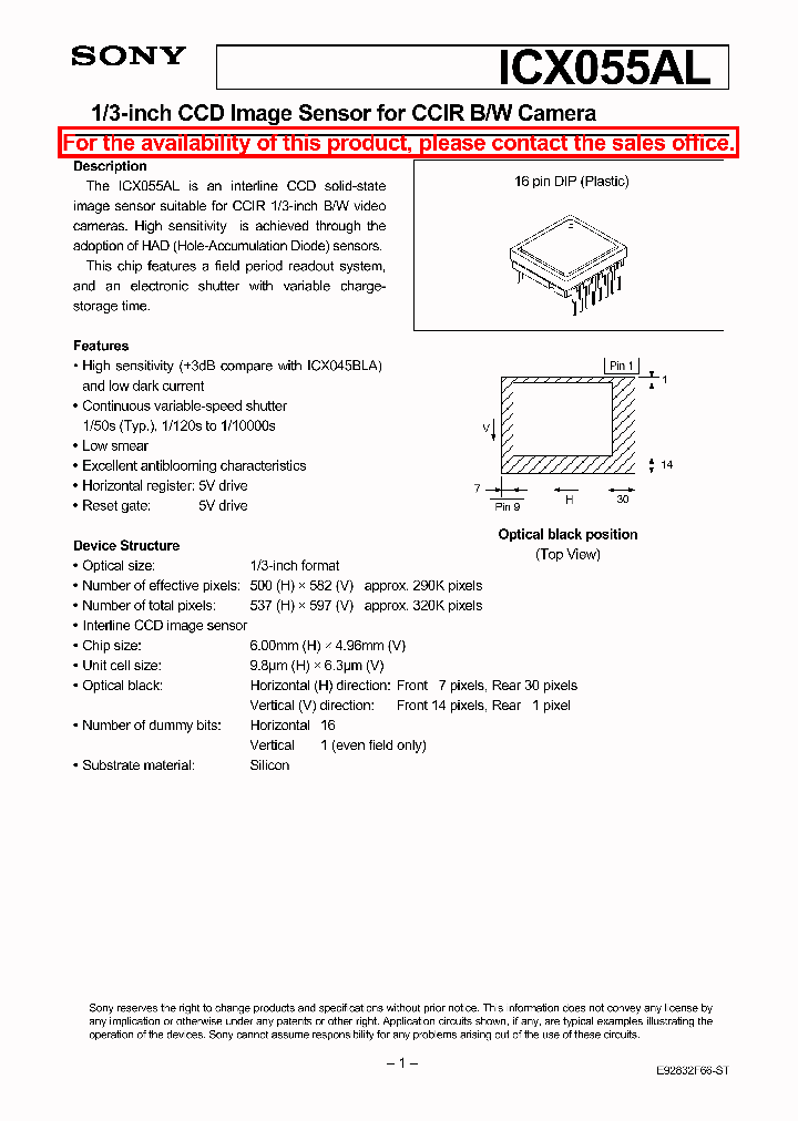 ICX055AL_2440576.PDF Datasheet