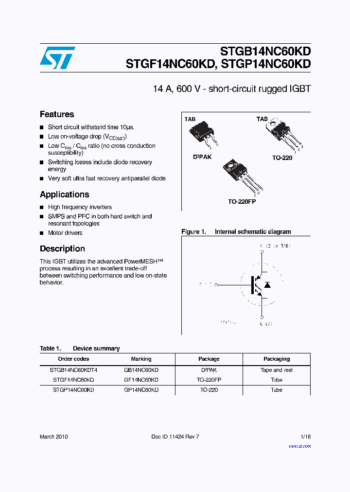 STGB14NC60KD_2595813.PDF Datasheet