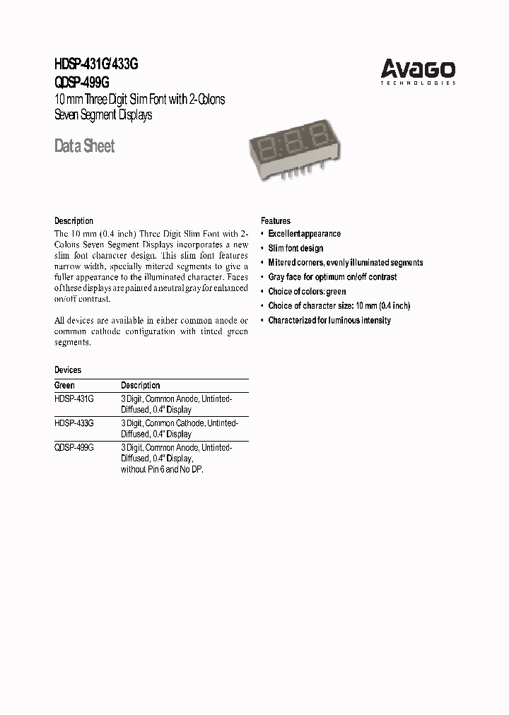 HDSP-431G_2787887.PDF Datasheet