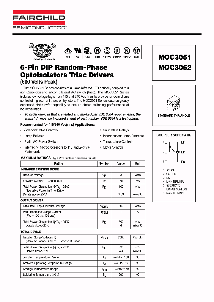 MOC3051-M_2814292.PDF Datasheet