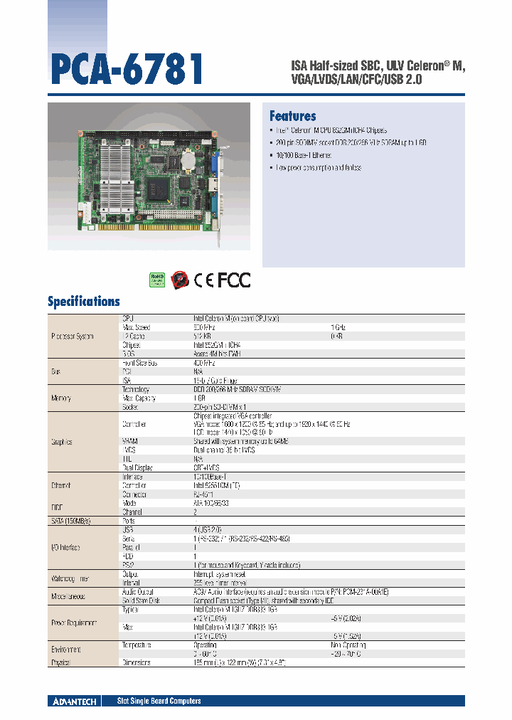 PCA-6781LV-M0A1E_2886295.PDF Datasheet