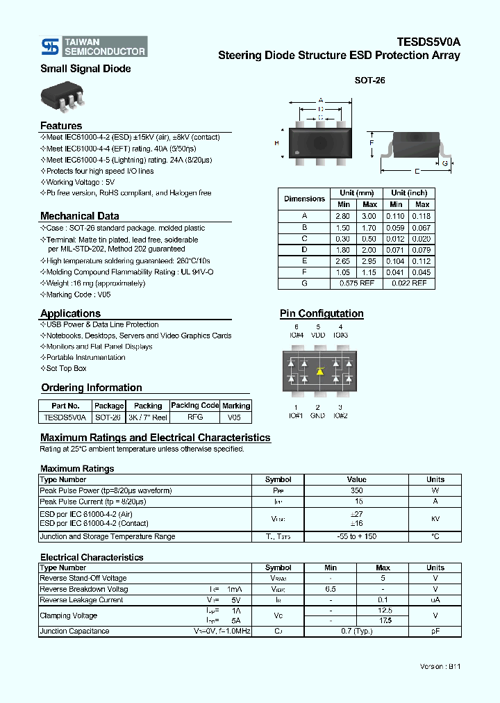 TESDS5V0A_2920084.PDF Datasheet