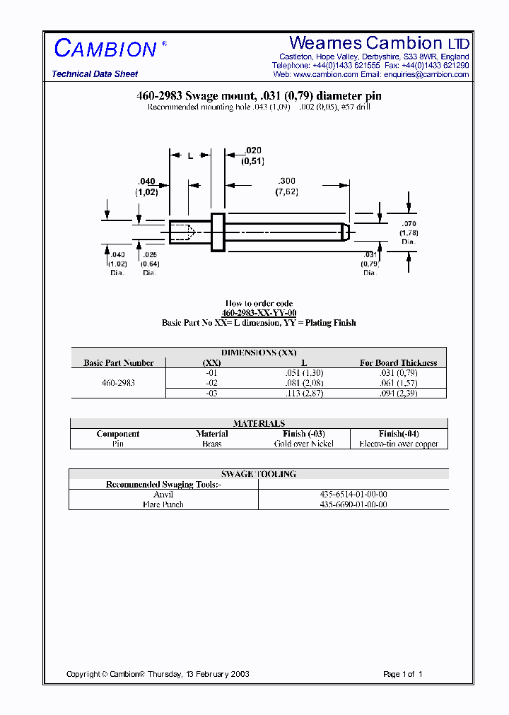 460-2983_3079538.PDF Datasheet