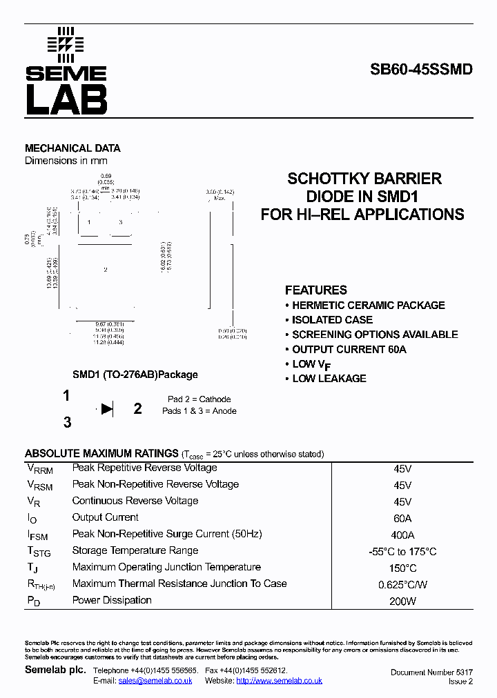 SB60-45SSMD_3080050.PDF Datasheet