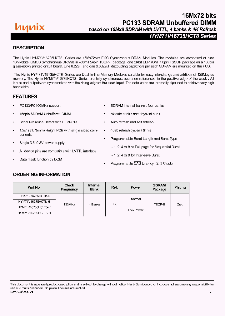 HYM71V16735HCLT8-H_3150497.PDF Datasheet