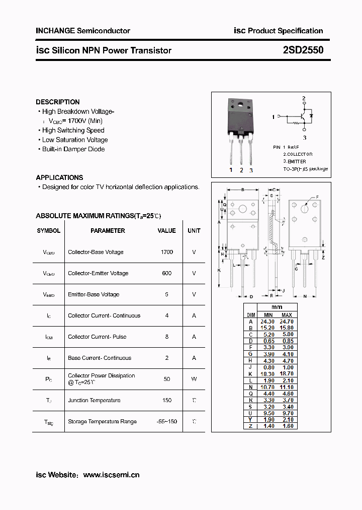 2SD2550_3185147.PDF Datasheet