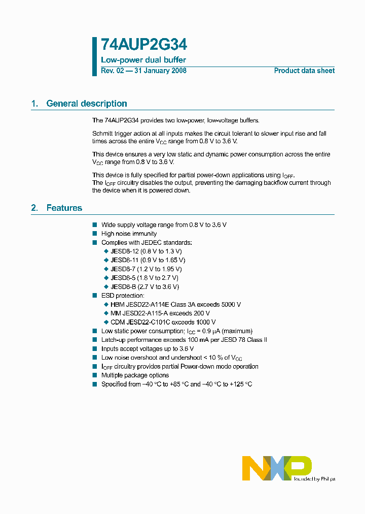 74AUP2G34GF_3272177.PDF Datasheet