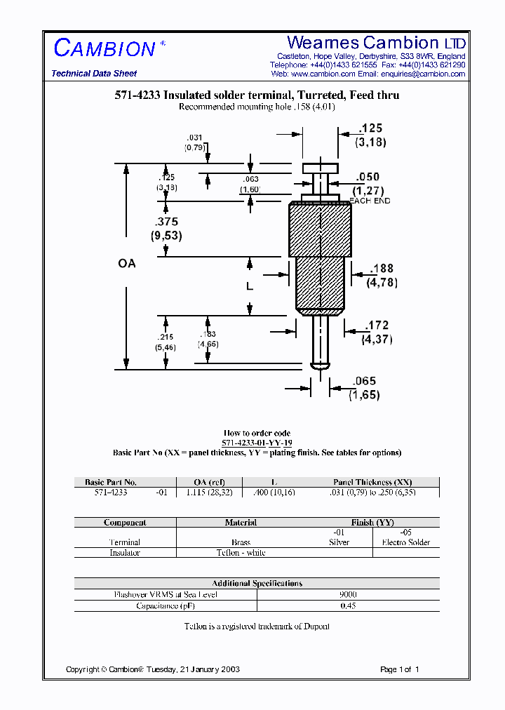 571-4233_3375741.PDF Datasheet