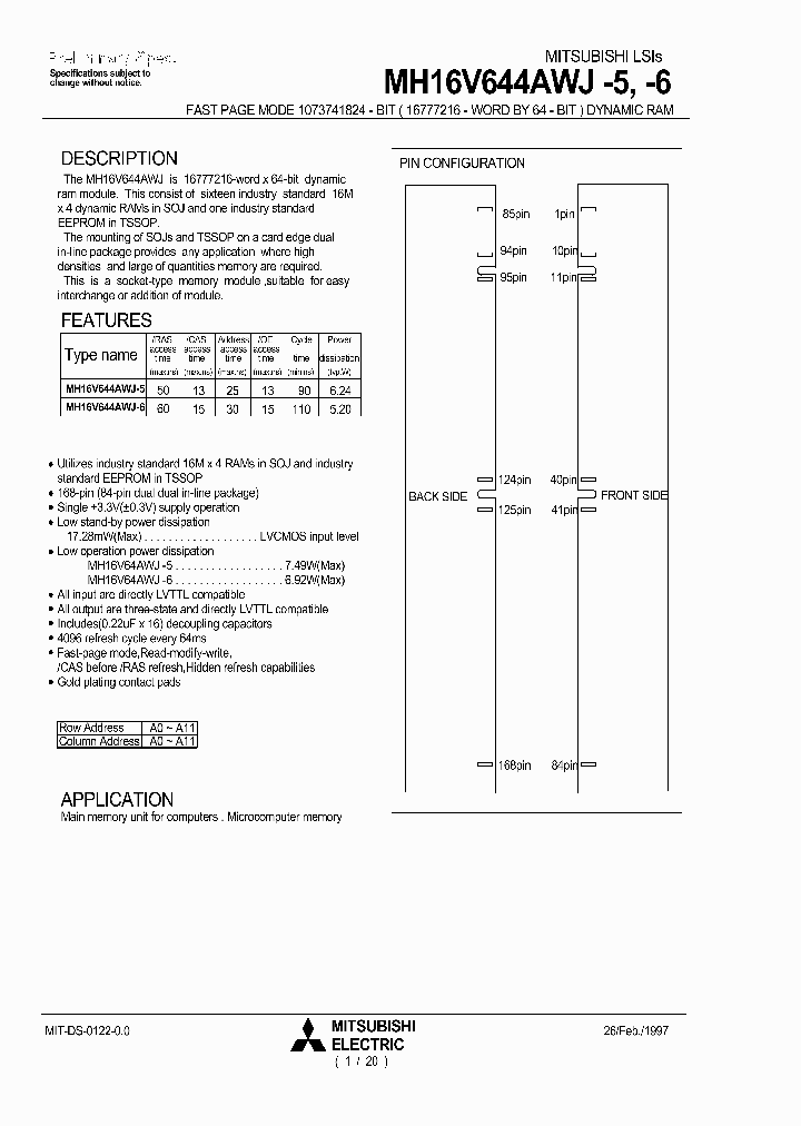 MH16V644AWJ-5_3461767.PDF Datasheet