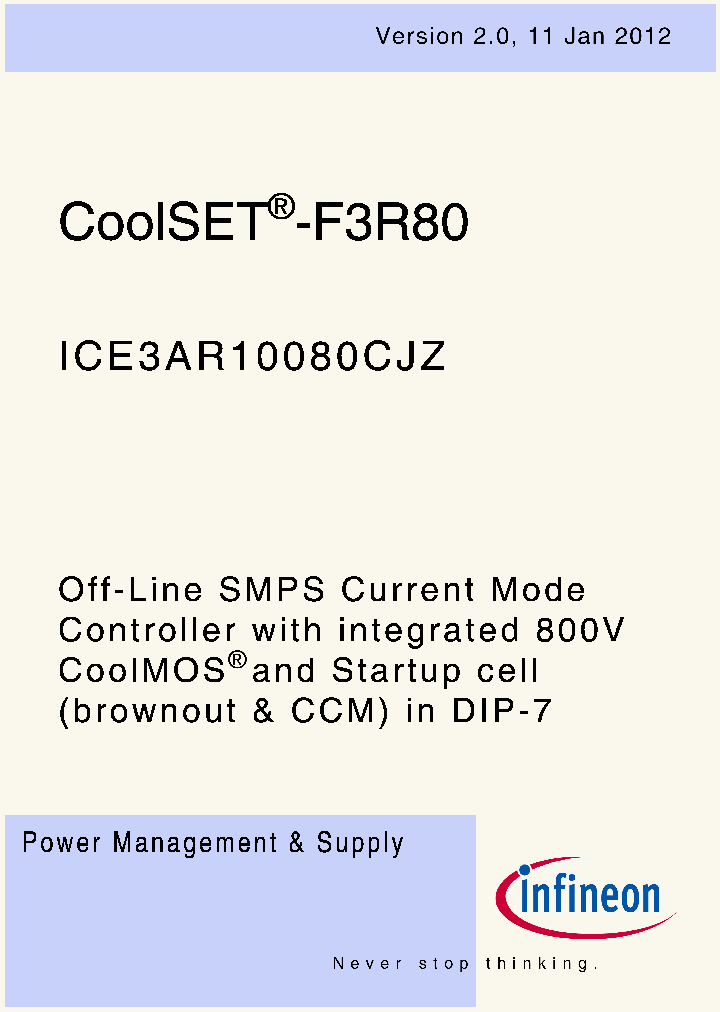 ICE3AR10080CJZ_3563816.PDF Datasheet