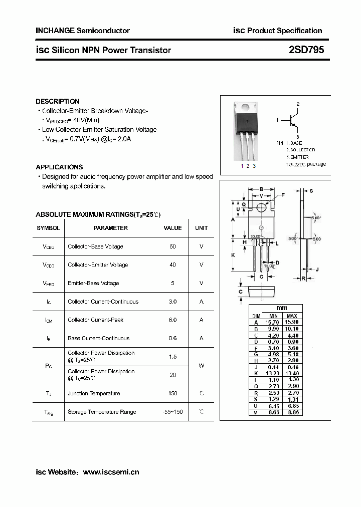 2SD795_3599583.PDF Datasheet