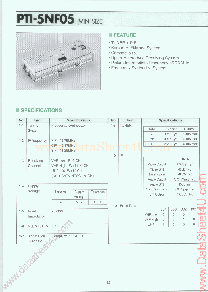 PTI-5NF05_3677097.PDF Datasheet