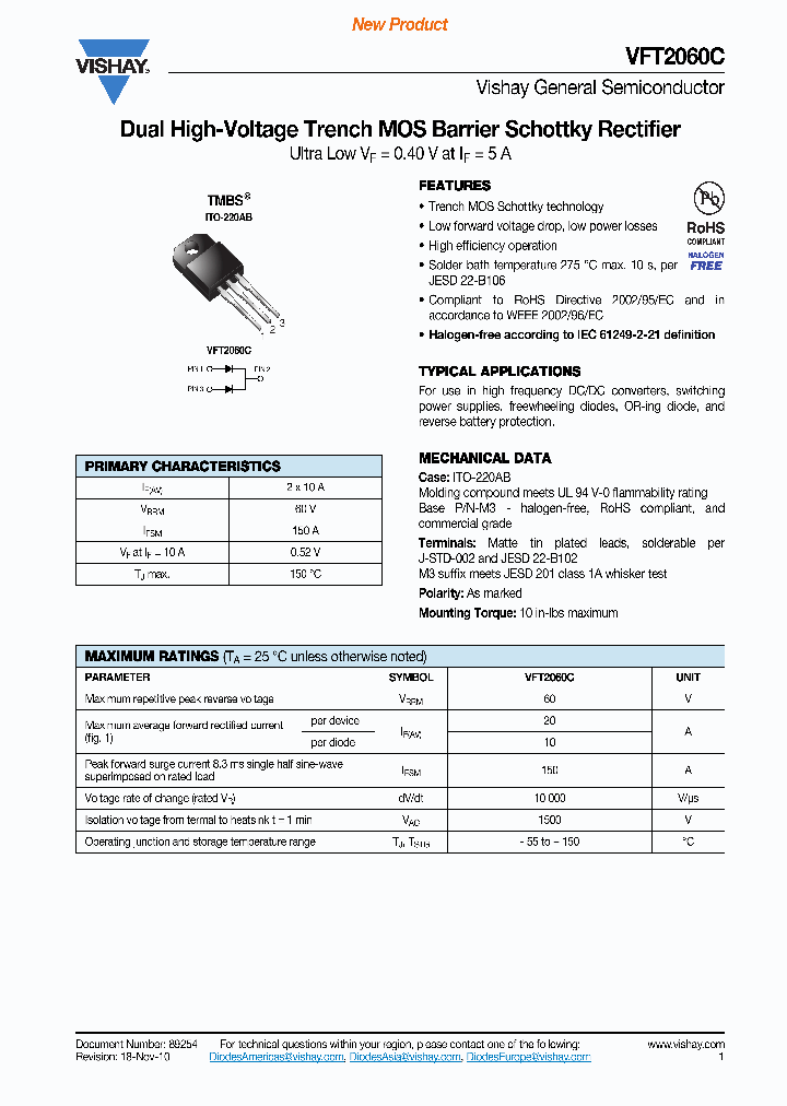 VFT2060C-M3-4W_3723730.PDF Datasheet Download --- IC-ON-LINE