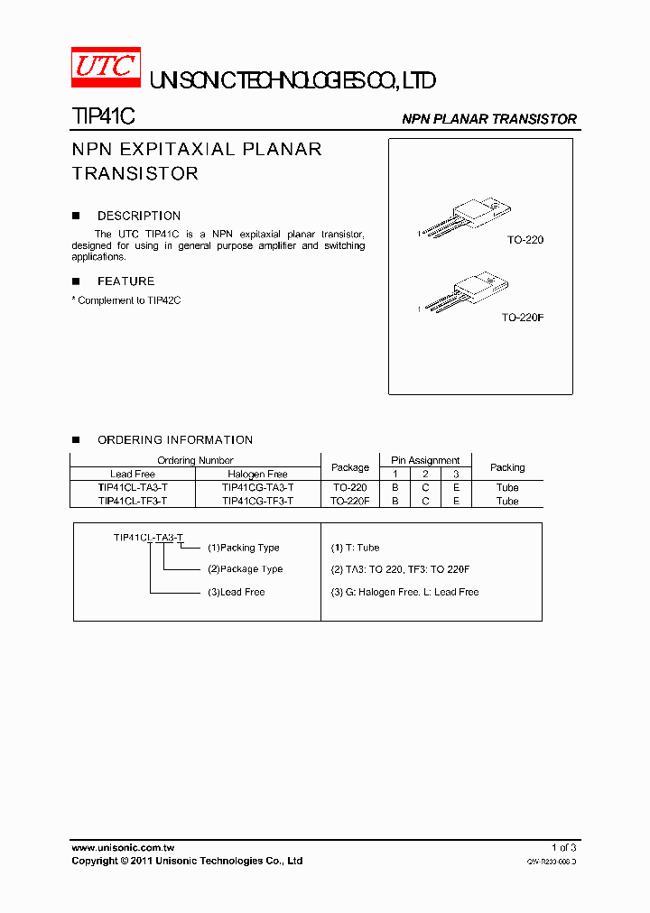 TIP41CG-TA3-T_3770412.PDF Datasheet