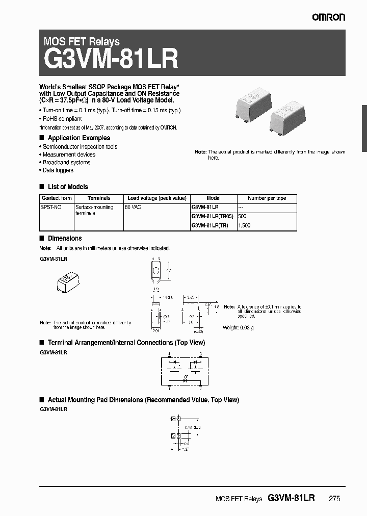 G3VM-81LR1012_4039023.PDF Datasheet