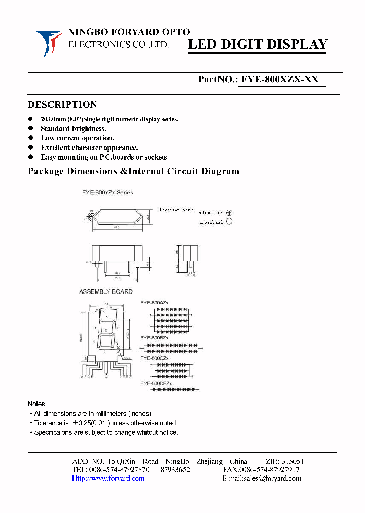 FYE-800XZX1_4067633.PDF Datasheet
