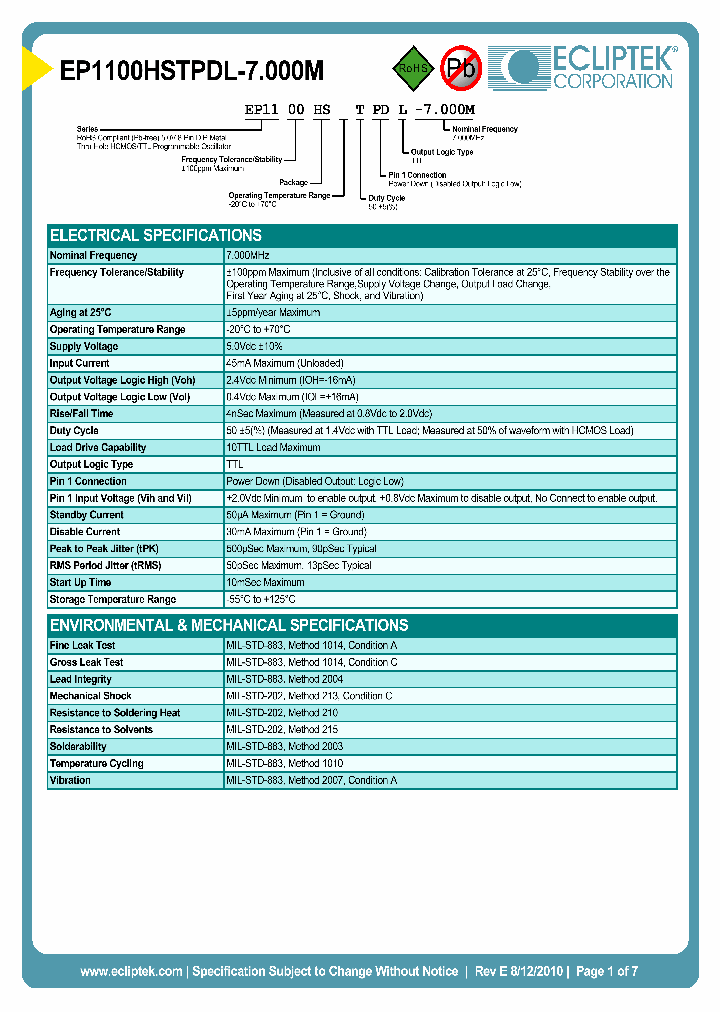 EP1100HSTPDL-7000M_3840324.PDF Datasheet