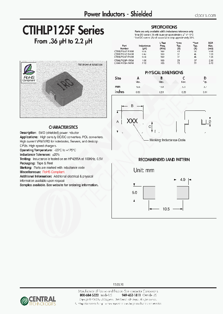 CTIHLP125F-R36M_3840105.PDF Datasheet