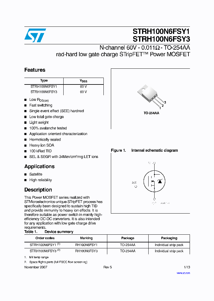 STRH100N6FSY3_3907483.PDF Datasheet