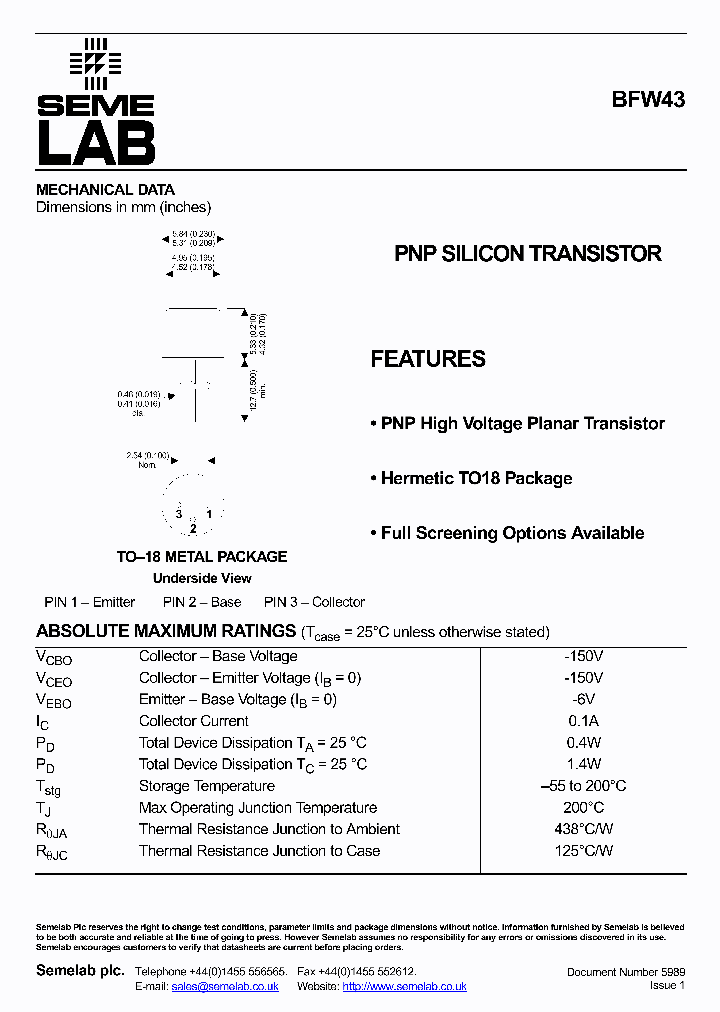 BFW43_4167333.PDF Datasheet