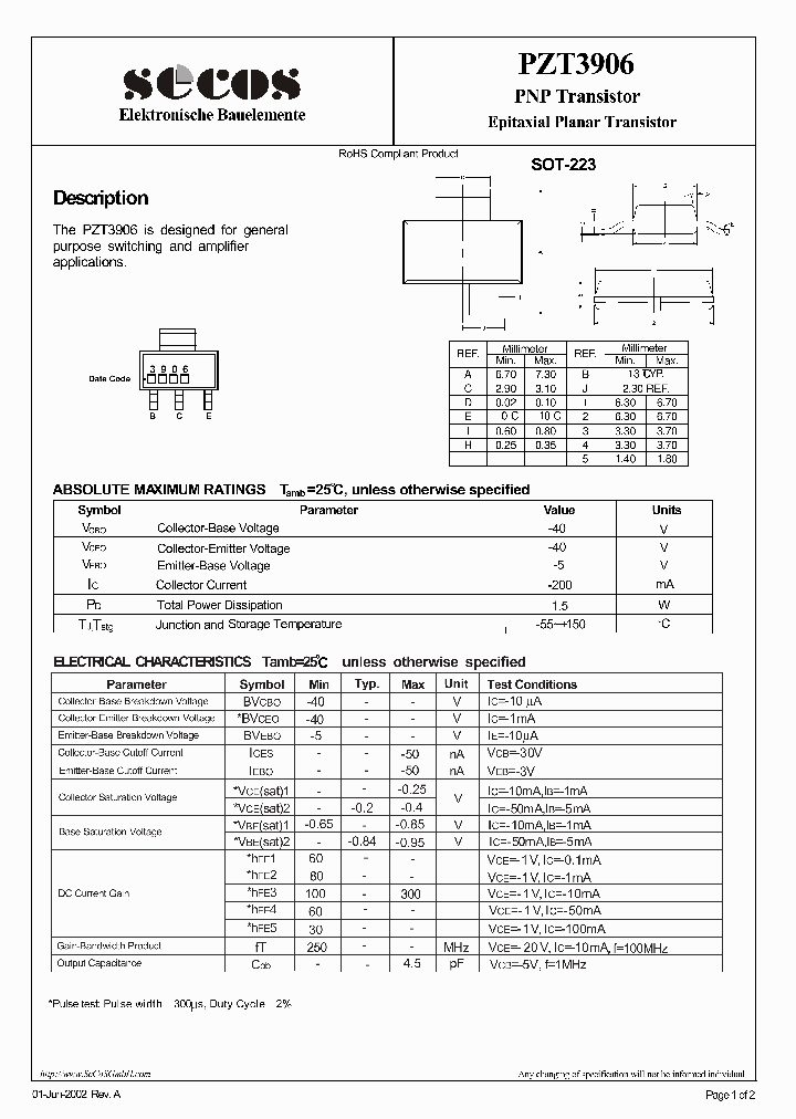 PZT3906_4269871.PDF Datasheet