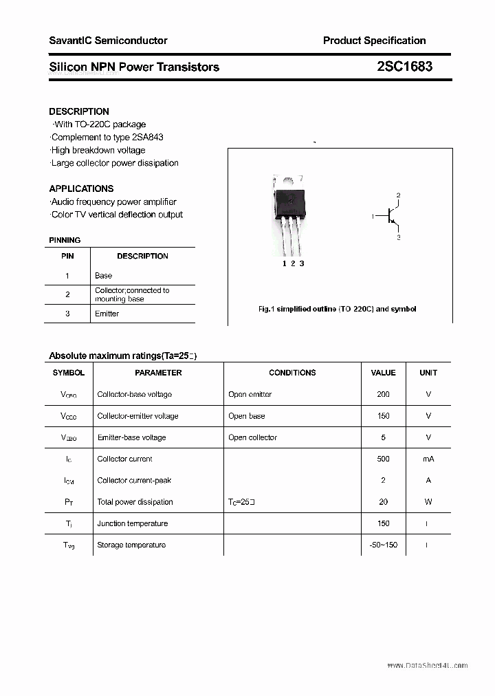 2SC1683_4497784.PDF Datasheet