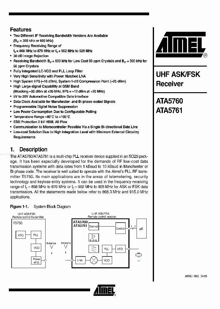 ATA5760_4509533.PDF Datasheet