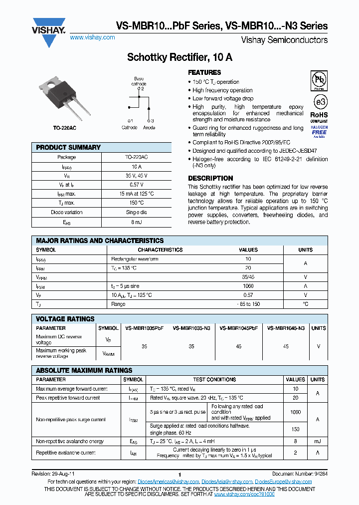 MBR1045-N3_4628036.PDF Datasheet