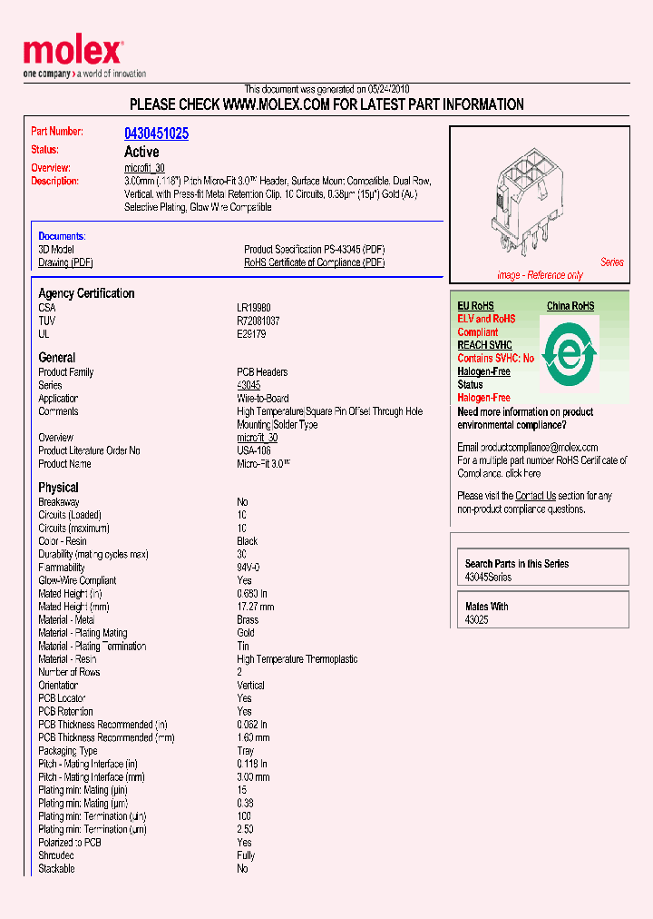 43045-1025_4632651.PDF Datasheet