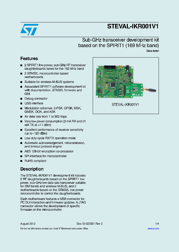 STEVAL-IKR001V1_4700765.PDF Datasheet