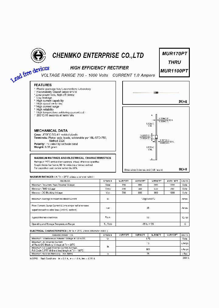 MUR190PT_4725771.PDF Datasheet