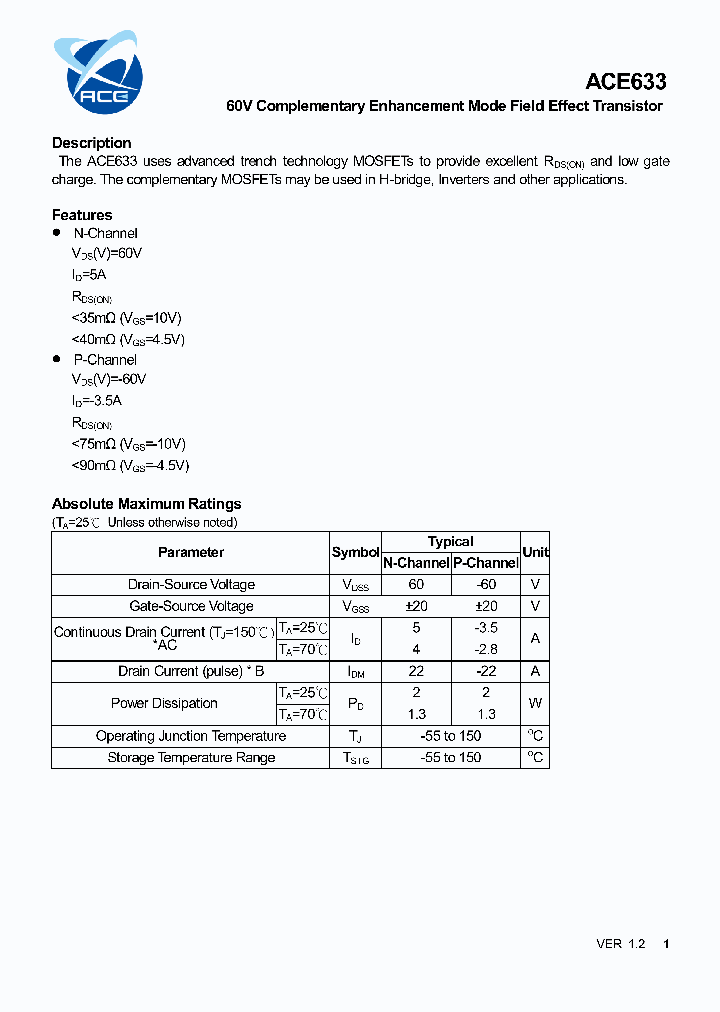 ACE633_4748427.PDF Datasheet