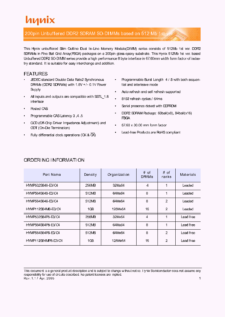 HYMP112S64M8-C4_4796115.PDF Datasheet