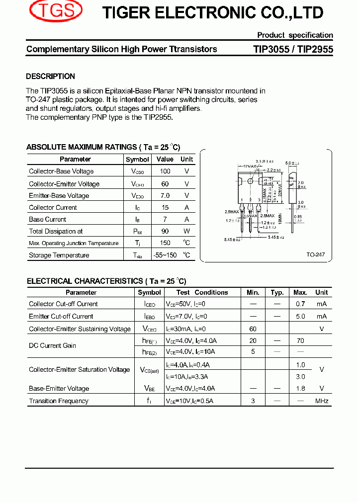 TIP3055_4824309.PDF Datasheet