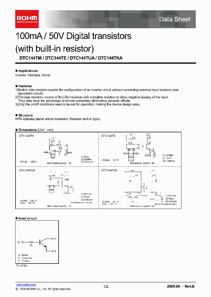 DTC144TE_4825875.PDF Datasheet