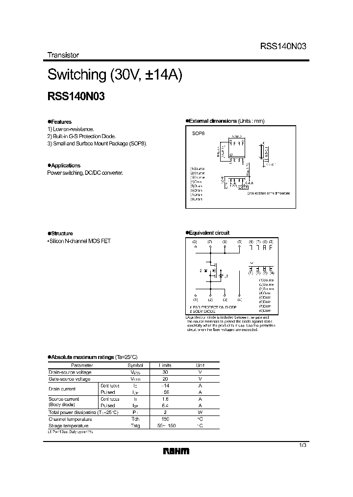 RSS140N03_4933522.PDF Datasheet