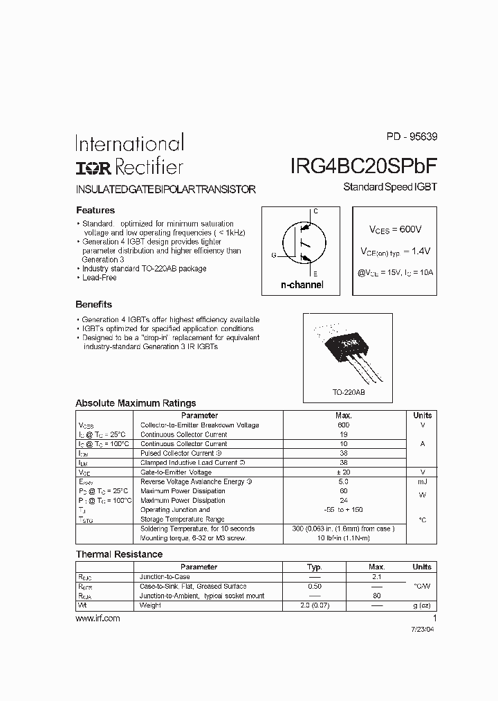 IRG4BC20SPBF_4946384.PDF Datasheet