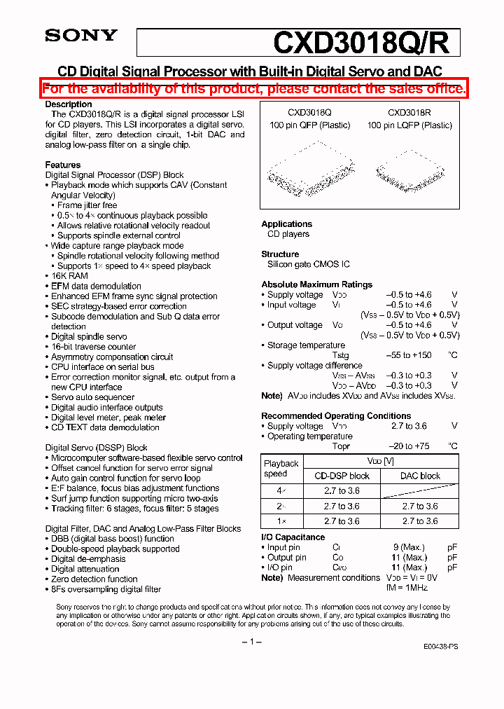 CXD3018QR_5082752.PDF Datasheet